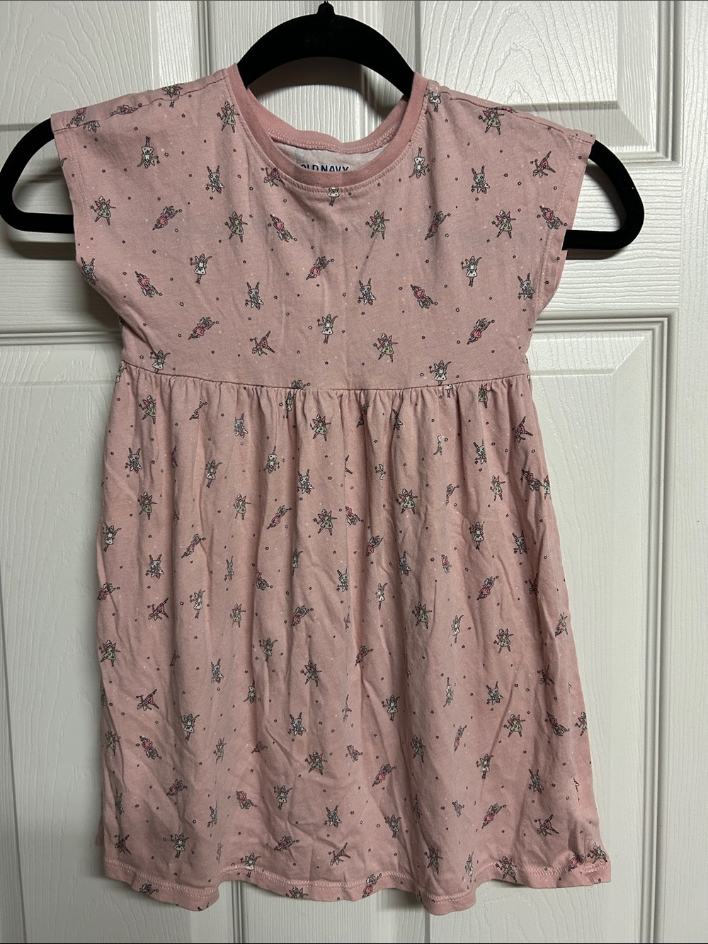 Old Navy Light Pink Floral Fairy Print Dress